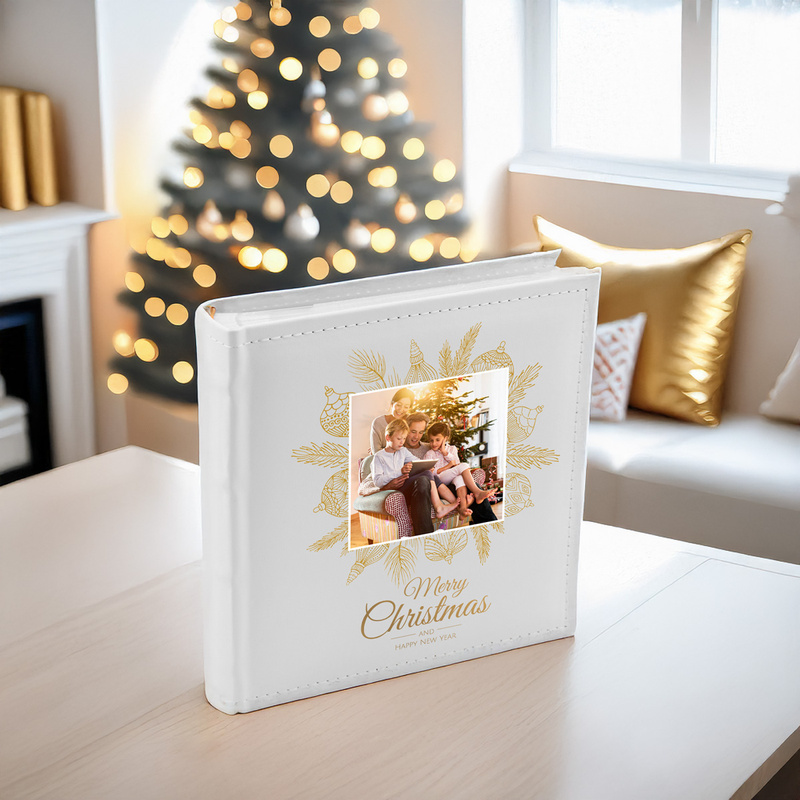 Świąteczny album na zdjęcia / Merry Christmas / prezent pod choinkę na Mikołaja z Nadrukiem