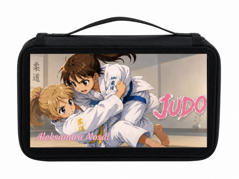 Personalizowany piórnik Judo dla dziewczynki z imieniem – Anime Judo