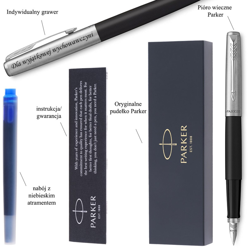 Pióro wieczne Parker Jotter Special czarne z grawerem jednostronnym