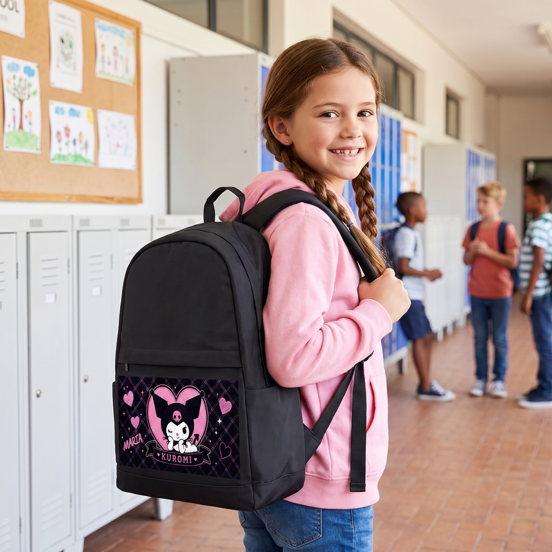 Personalizowany plecak szkolny z motywem Kuromi
