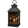 BIS Latarnia Led Lustro 1089 Czarna z KRZYŻEM