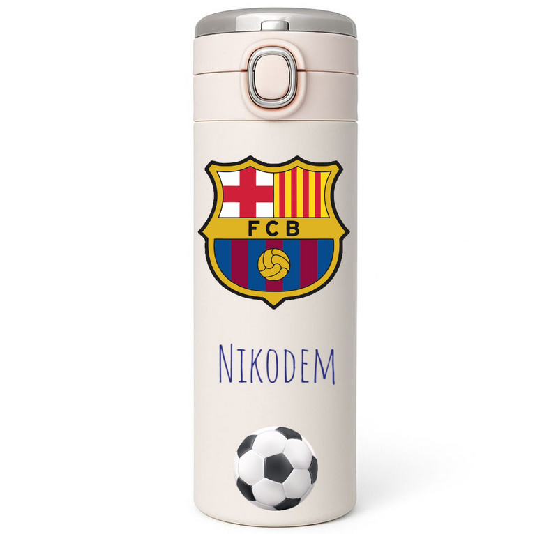 Personalizowany kubek termiczny LED + poduszka dla fana FC Barcelony