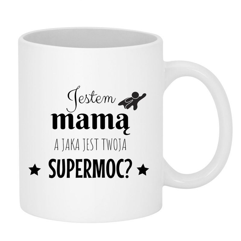 Kubek na Dzień Mamy Supermoc ze zdjęciem i personalizacją