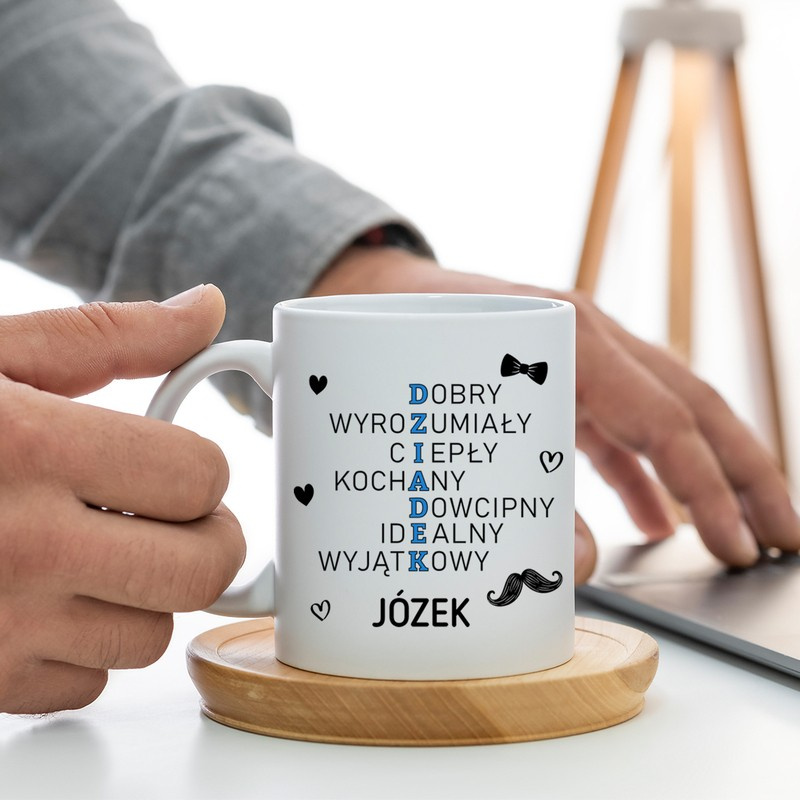 Prezent na Dzień Dziadka: Kubek Cechy Dziadka z personalizacją