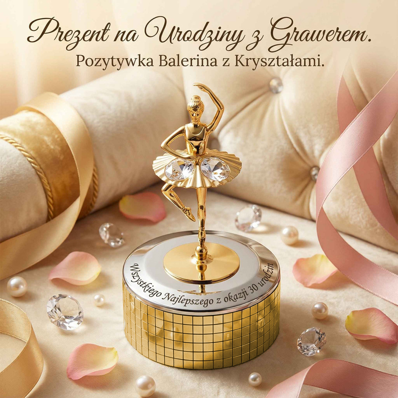 Na walentynki Pozytywka Balerina z grawerem