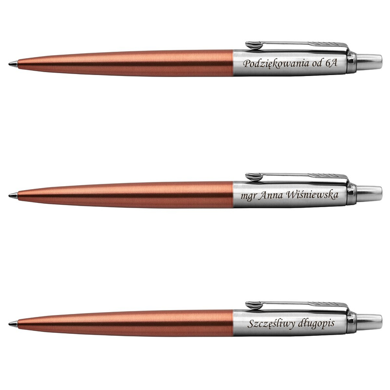 Długopis Parker Jotter CT Chelsea Orange z grawerem i tabliczką