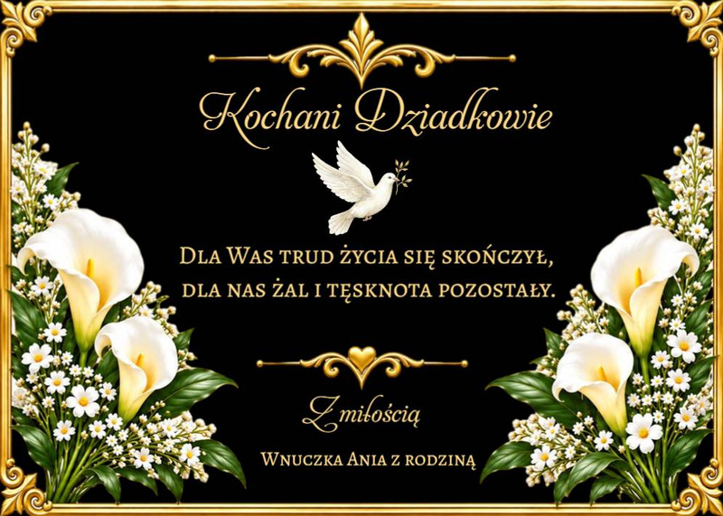 Personalizowany zestaw nagrobny dla Dziadków – lampion lustrzany 3D LED z grawerem i tabliczką z dedykacją