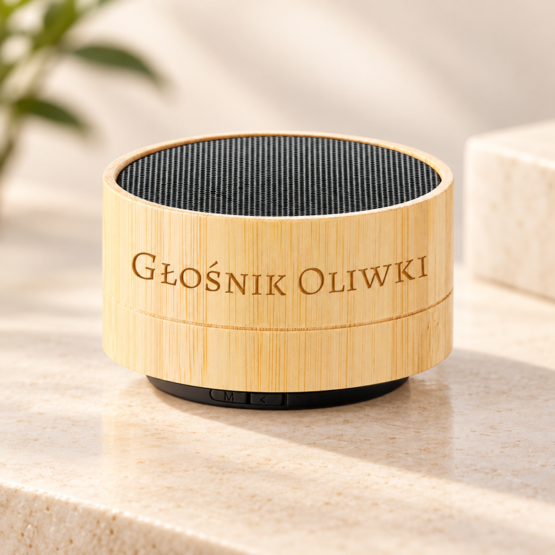Głośnik Bluetooth bambusowy z grawerem