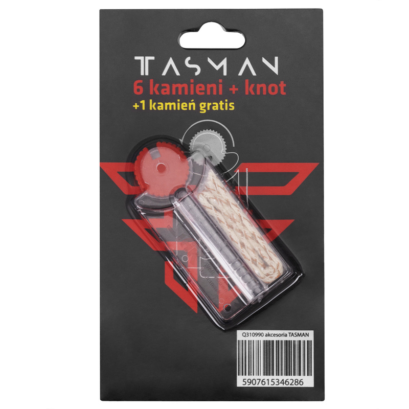 Zapalniczka benzynowa TASMAN - Złoty Metal Grawer / benzyna / knot / kamienie