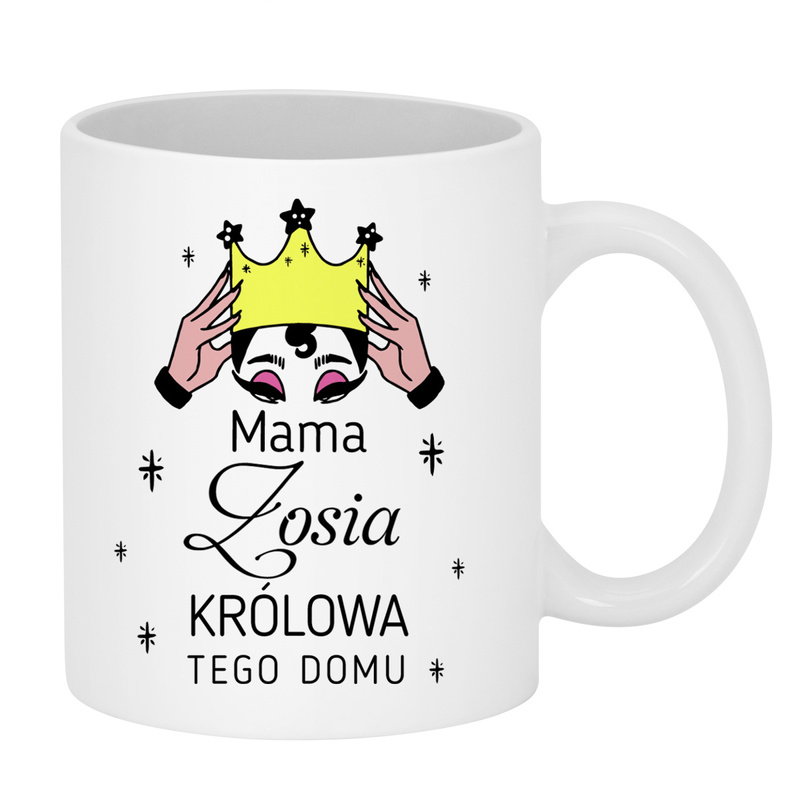 Kubek dla Mamy Królowa tego domu z personalizacją imienia