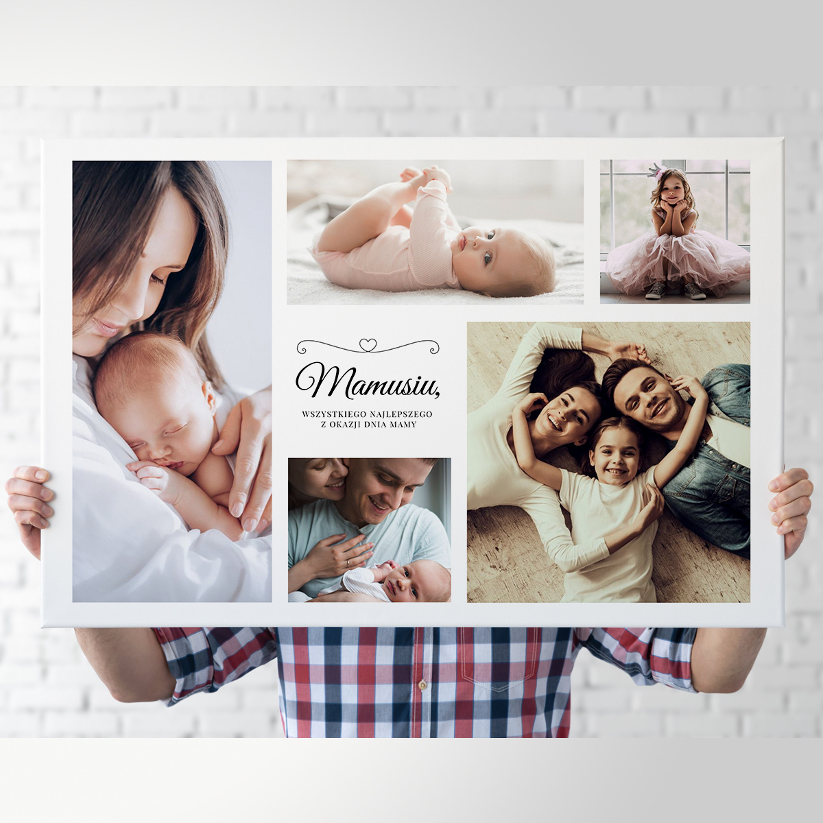 Obraz dla mamy / Kolaż zdjęć / Prezent na Dzień matki / 40x60
