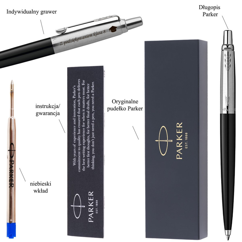Długopis Parker Jotter Special Czarny z grawerem laserowym