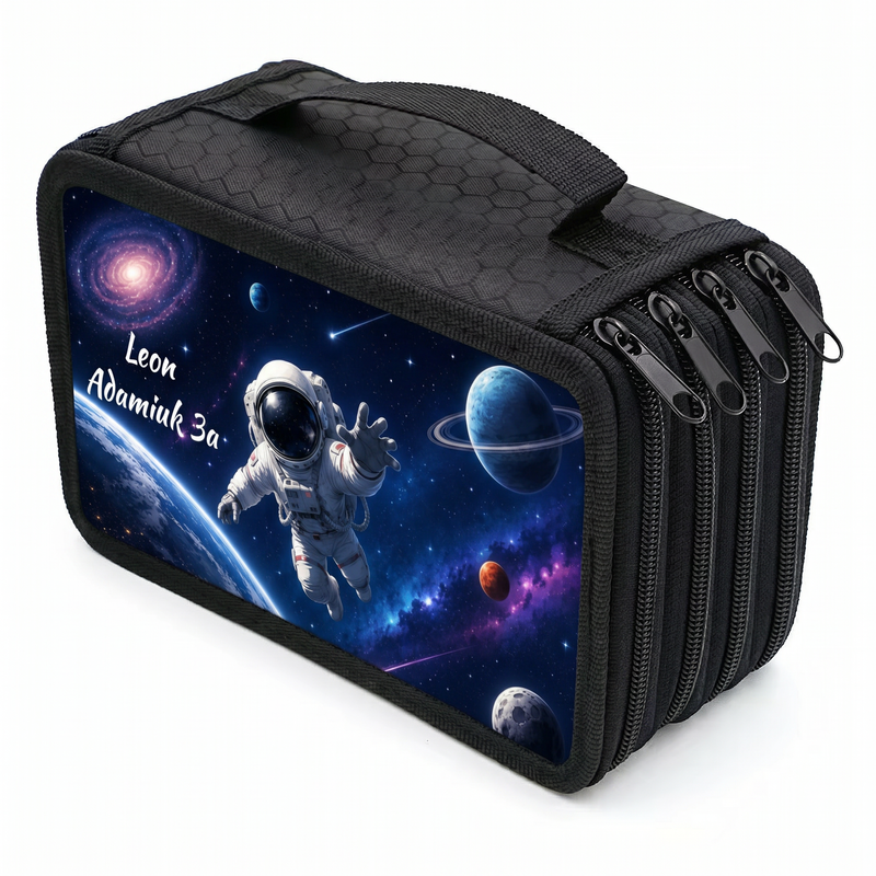 Personalizowany piórnik z astronautą i imieniem – Kosmiczna Przygoda