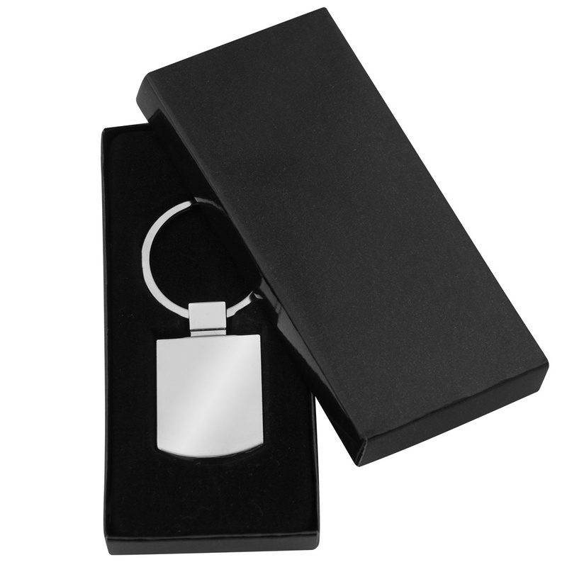Personalizowany brelok metalowy srebrny z grawerem laserowym